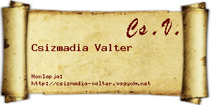 Csizmadia Valter névjegykártya